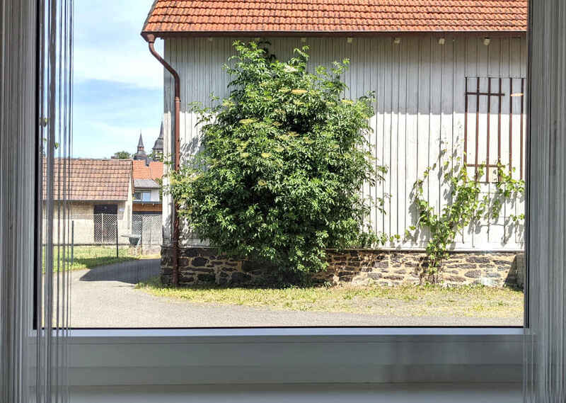 Blick aus dem Fenster des östlichen Schlafzimmers